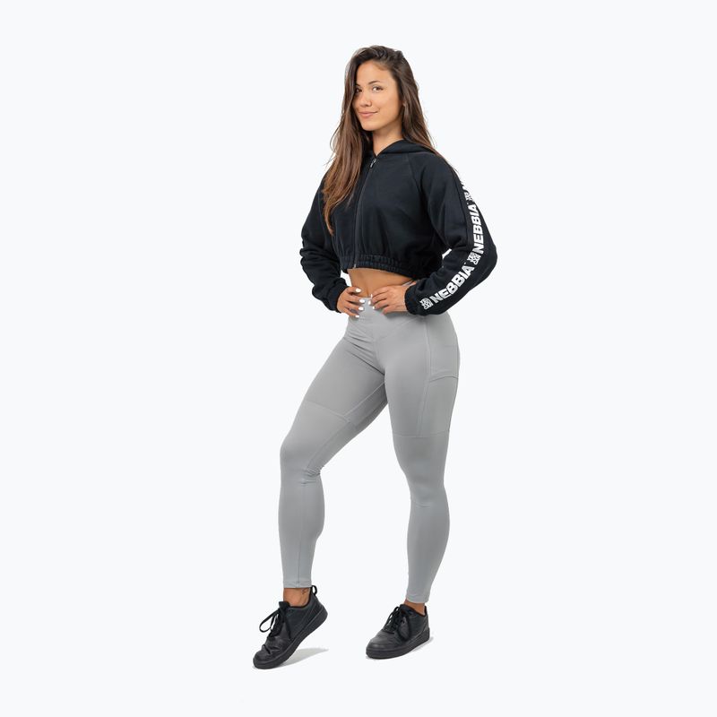 Dámska mikina NEBBIA Crop Hoodie Iconic black 2