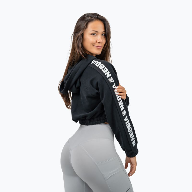 Dámska mikina NEBBIA Crop Hoodie Iconic black 3