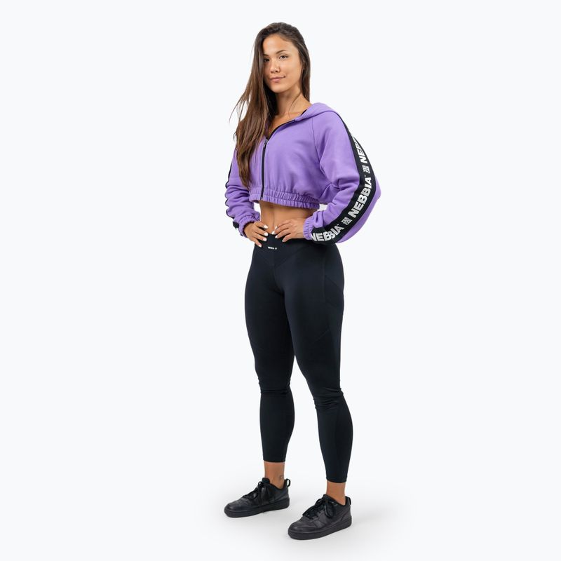 Dámska mikina NEBBIA Crop Hoodie Iconic lilac 2