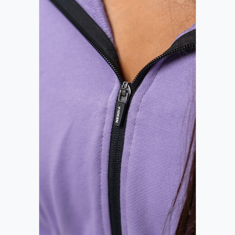 Dámska mikina NEBBIA Crop Hoodie Iconic lilac 5