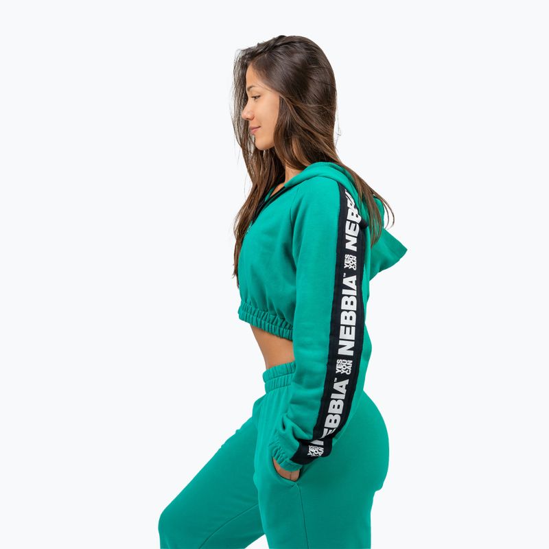 Dámska mikina NEBBIA Crop Hoodie Iconic green 4