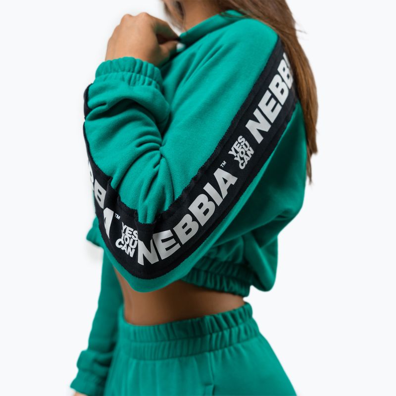 Dámska mikina NEBBIA Crop Hoodie Iconic green 5