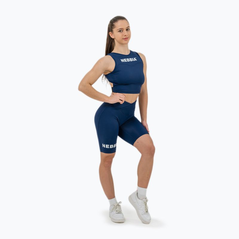 Dámske športové legíny NEBBIA 9″ Snatched High Waisted dark blue 2