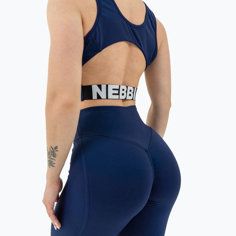 Dámske športové legíny NEBBIA 9″ Snatched High Waisted dark blue 5