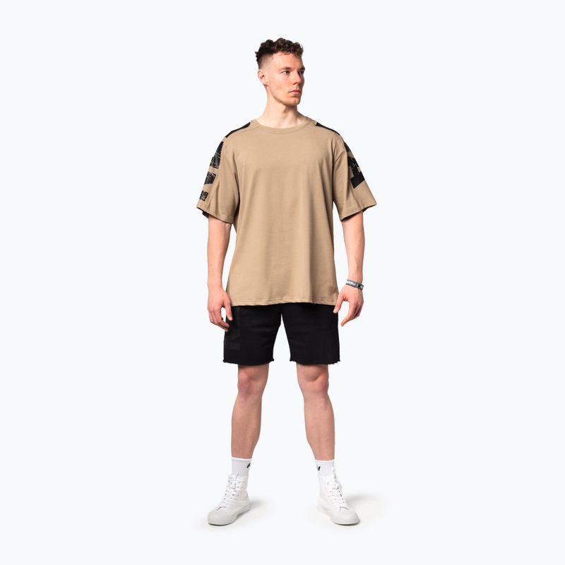 Pánske športové tričko NEBBIA Lifting Club light brown 2