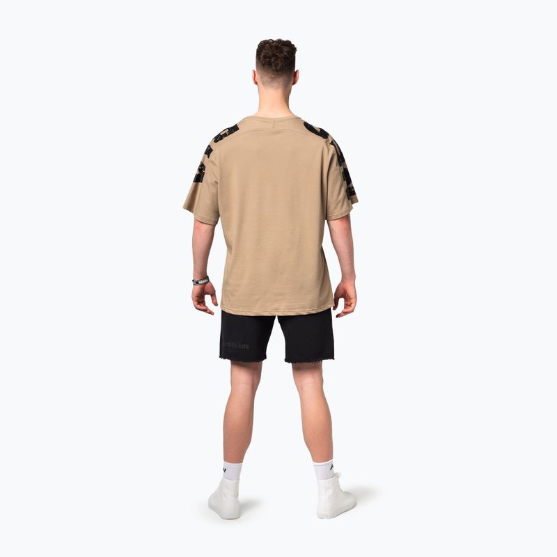 Pánske športové tričko NEBBIA Lifting Club light brown 3