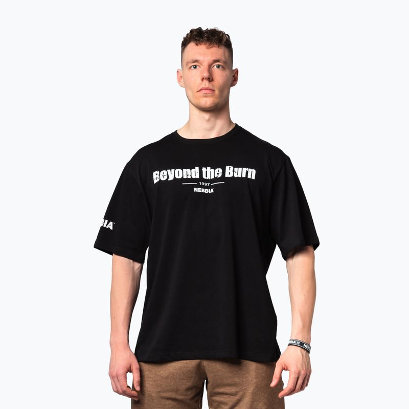 Pánske športové tričko NEBBIA Heavyweight Grind black