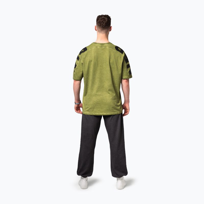 Pánske športové tričko NEBBIA Washed-Off Lifting Club green 3