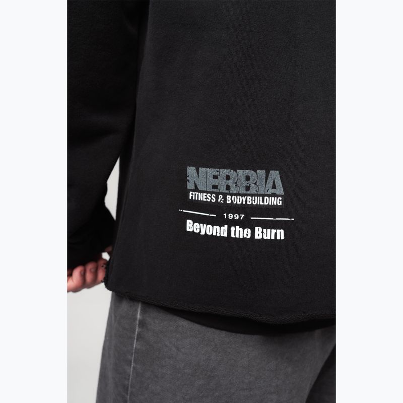 Pánska tréningová mikina NEBBIA NO BS Hoodie black 7