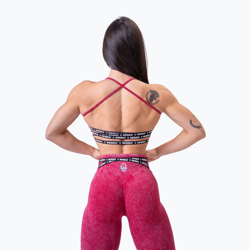Dámske tréningové legíny NEBBIA Washed High Waisted Legacy red 4