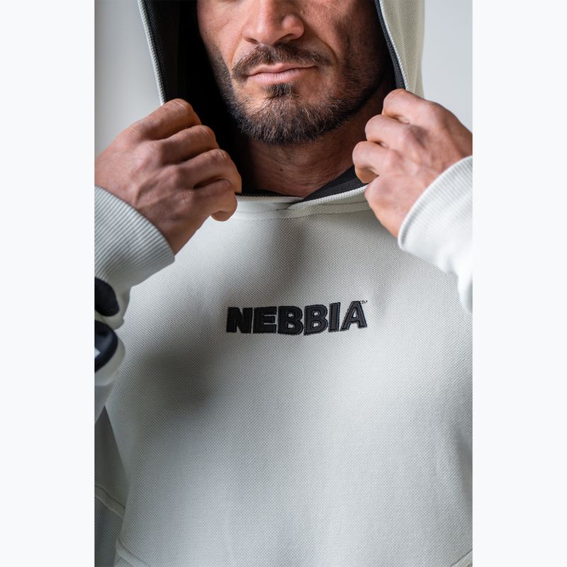 Pánska mikina NEBBIA Hero Hoodie light grey 3