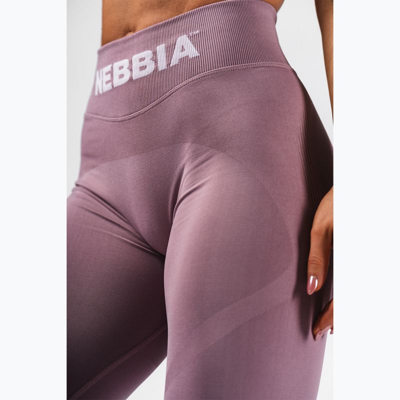 Dámske tréningové legíny NEBBIA Flow Seamless Hight Waist Push Up pink 6