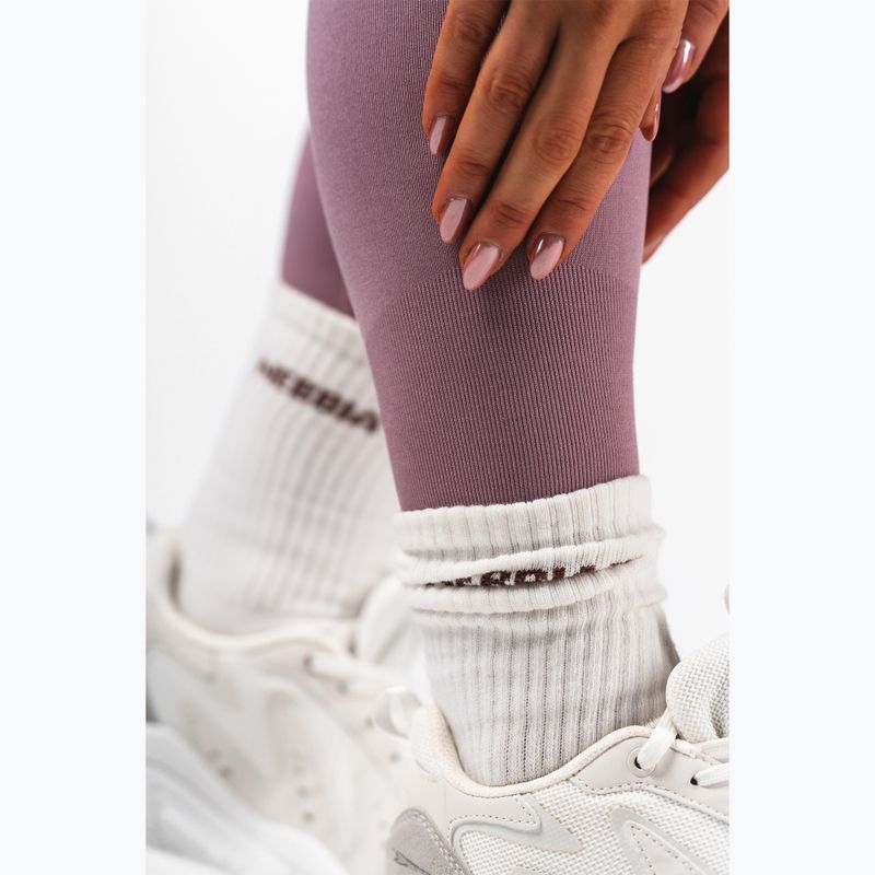 Dámske tréningové legíny NEBBIA Flow Seamless Hight Waist Push Up pink 9
