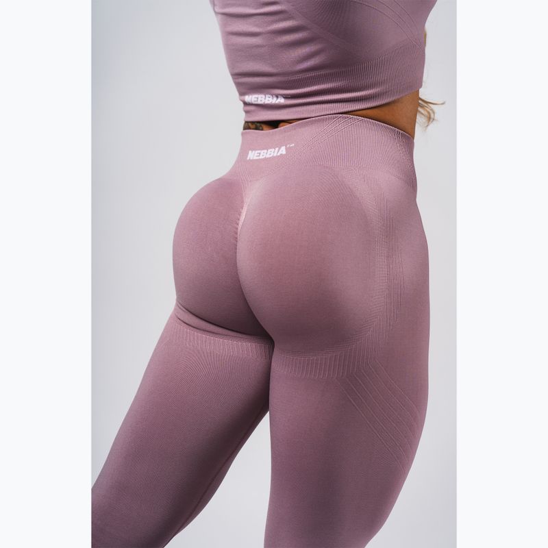 Dámske tréningové legíny NEBBIA Flow Seamless Maximum Push-Up pink 6