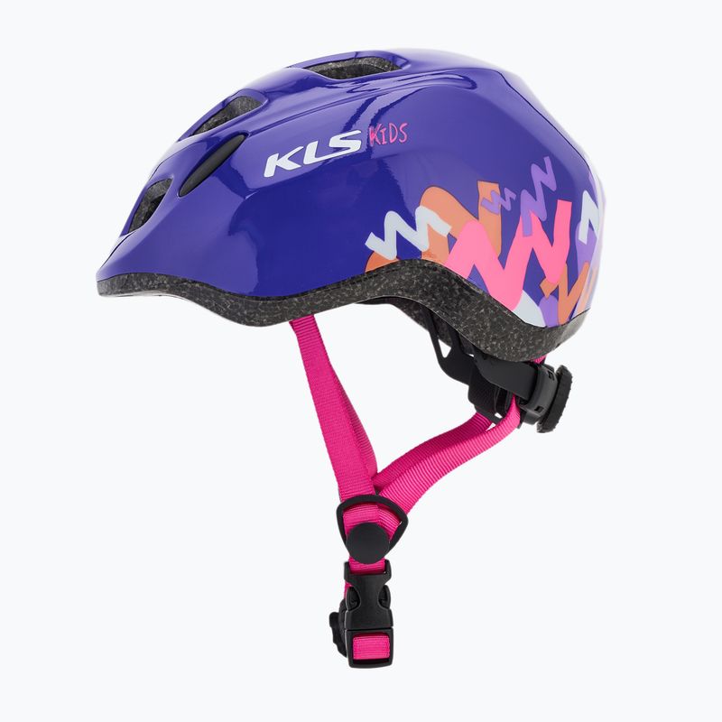 Fialová detská cyklistická prilba Kellys Zigzag 022 3