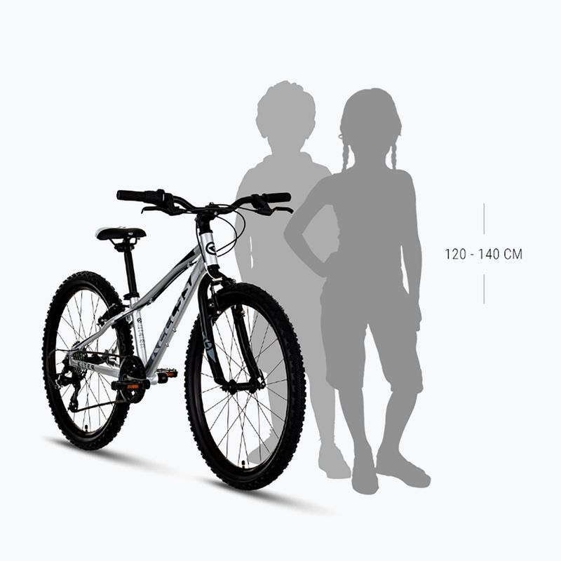 Detský bicykel Kellys Kiter 30 24" silver" 3