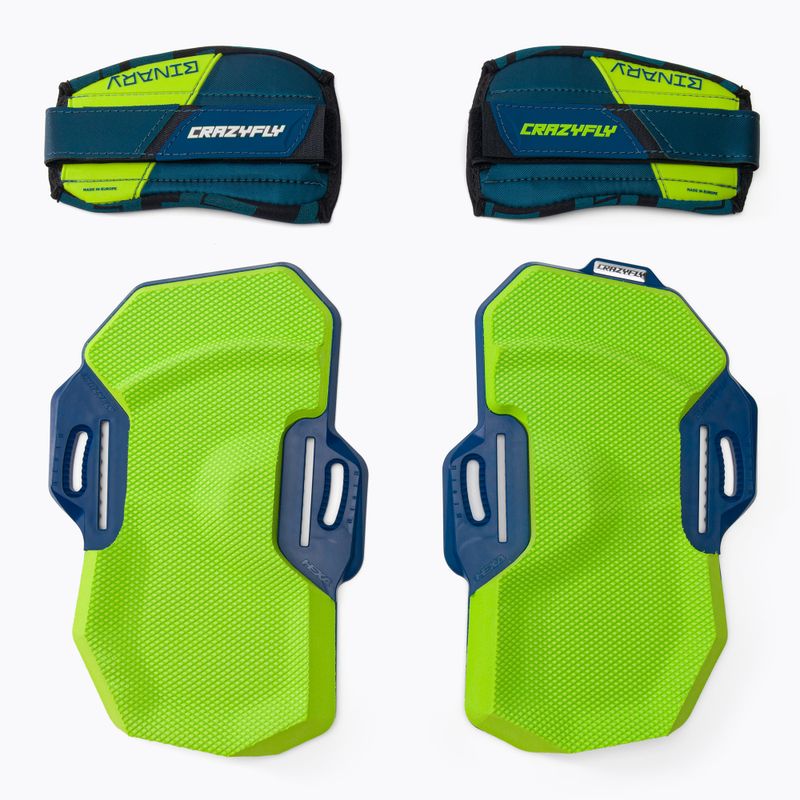 CrazyFly Binary Binding Malé zelené kiteboardové podložky a popruhy T016-0237