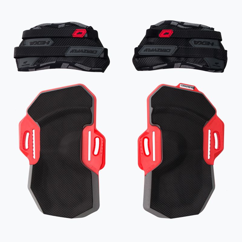 CrazyFly Hexa II Extreme kiteboardové podložky a popruhy čierne T016-0261