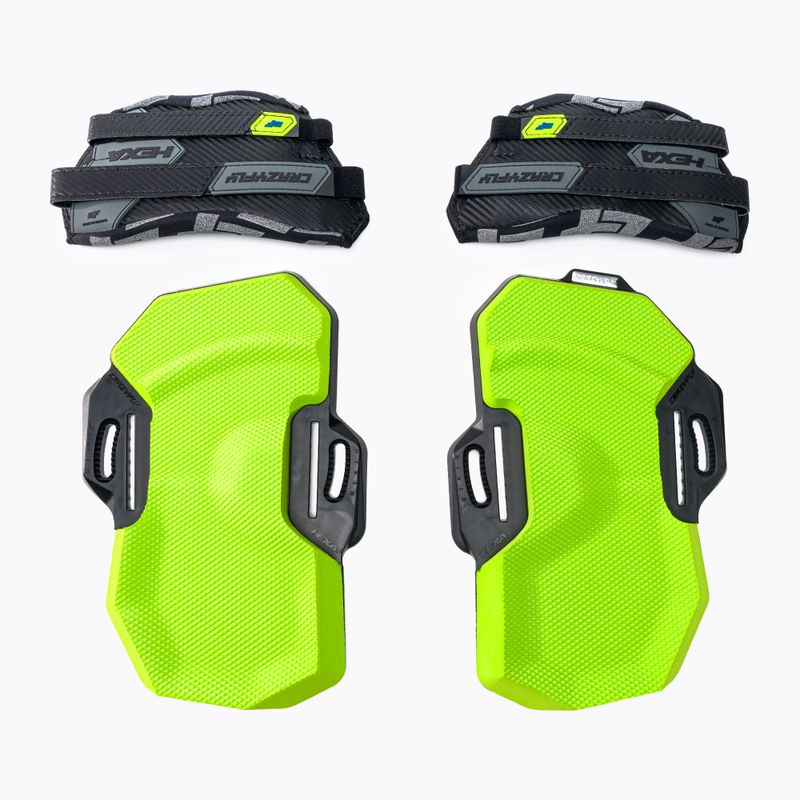 CrazyFly Hexa II LTD Neónová námornícka modro-zelená kiteboarding podložky a popruhy T016-0263