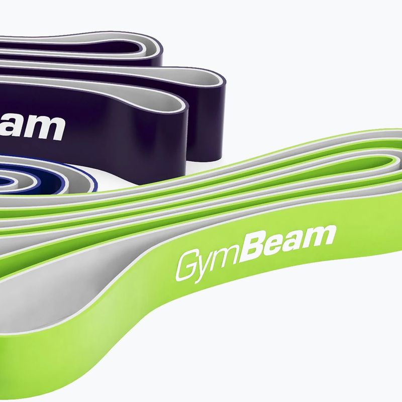 Sada posilňovacíc h gúm GymBeam DuoBand 4 pack black/lime/navy/green 3
