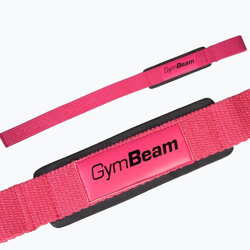 Vzpieračské trhačky GymBeam X-Grip pink 2
