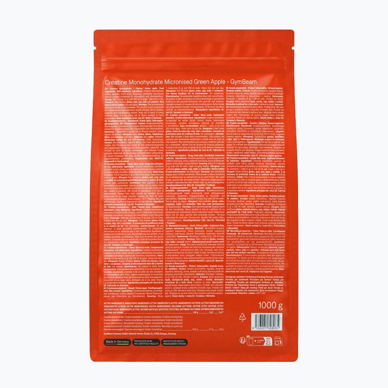 Kreatín GymBeam 1000 g green apple 2