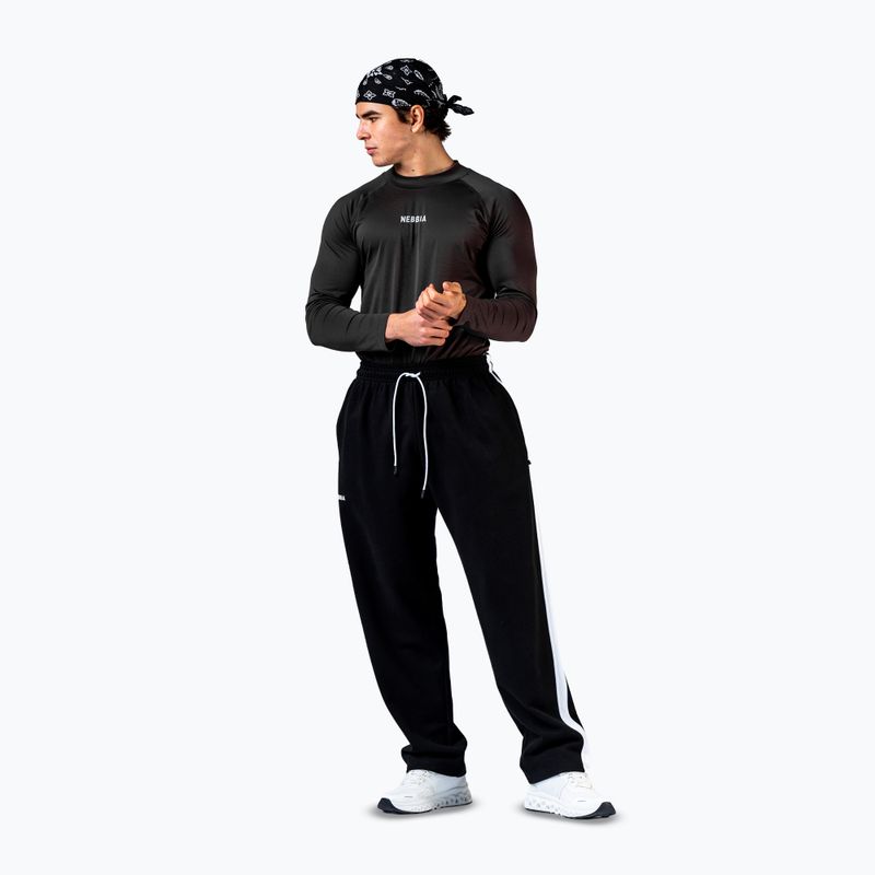 Pánske tréningové tričko longsleeve NEBBIA Power black 2
