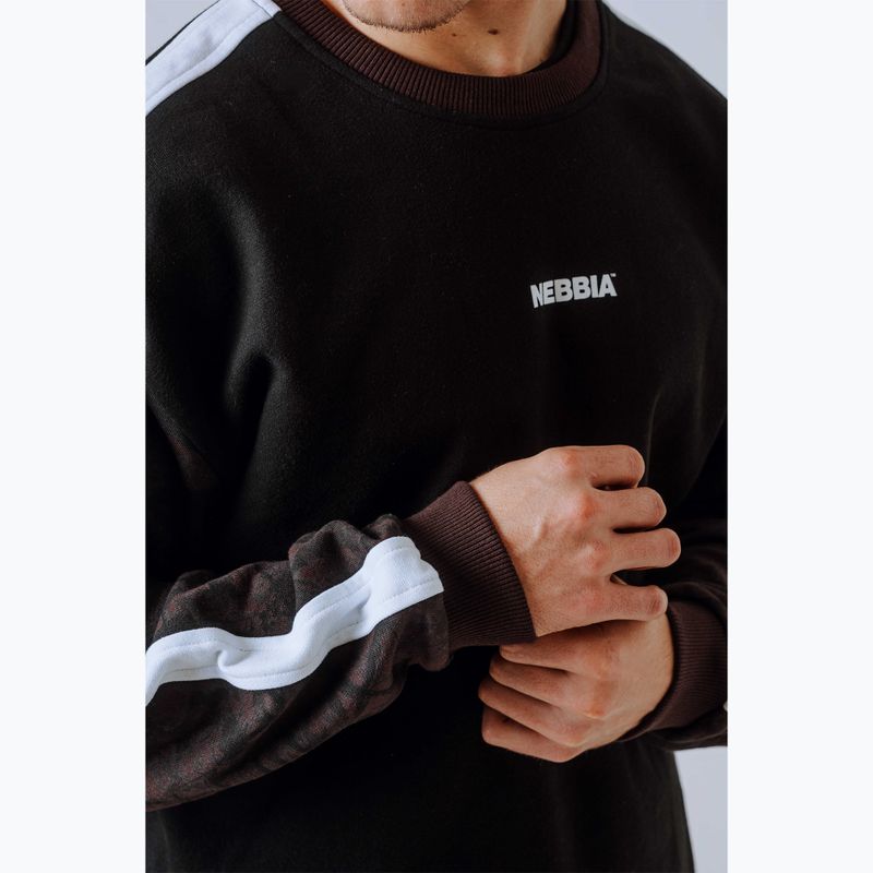 Pánska mikina NEBBIA Power FZ dark brown camo 6