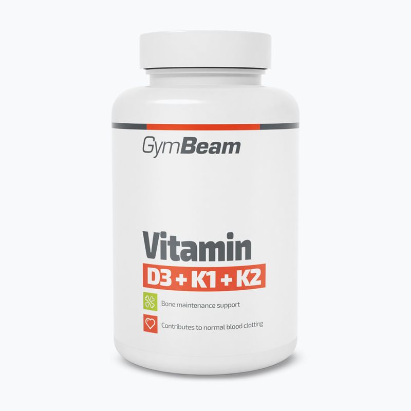 Vitamíny GymBeam D3+K1+K2 60 kapsúl