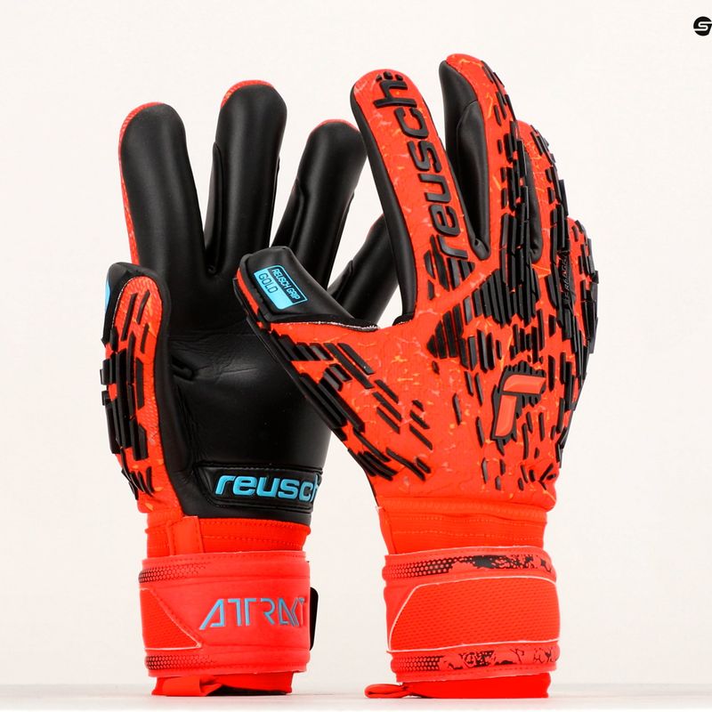 Reusch Attrakt Freegel Gold Finger Support Brankárske rukavice červené 5370130-3333 9