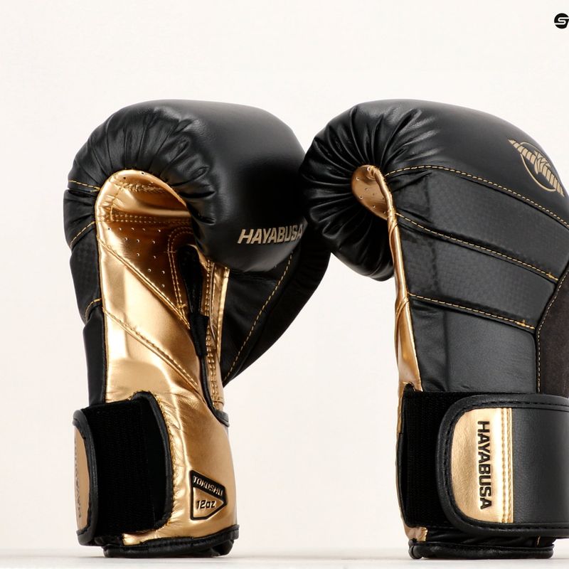 Boxerské rukavice Hayabusa T3 čierne/zlaté 12
