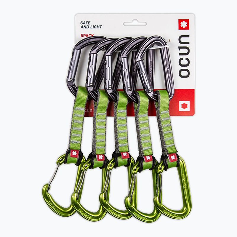 Lezecká expreska Ocun Hawk QD Combi PA 10 cm 5 ks green