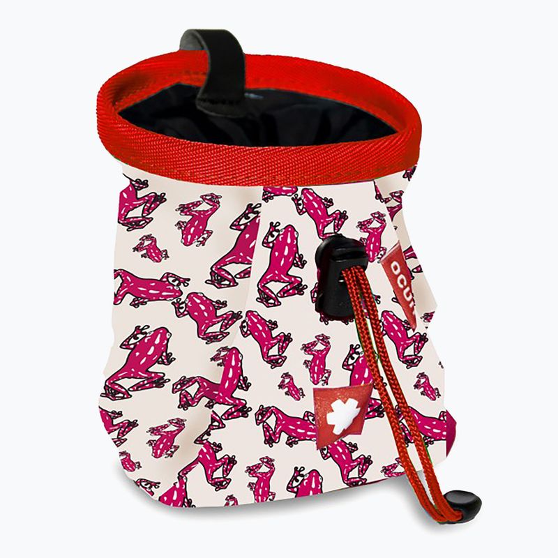 Detské vrecko na magnézium Ocun Lucky Kid + bedrový opasok frog pink