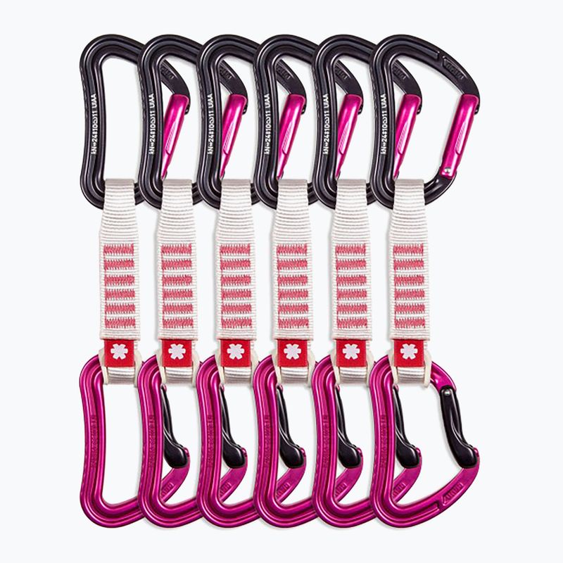 Lezecké expresky Ocun Raven QD Zoom PA 12cm 6 ks pink