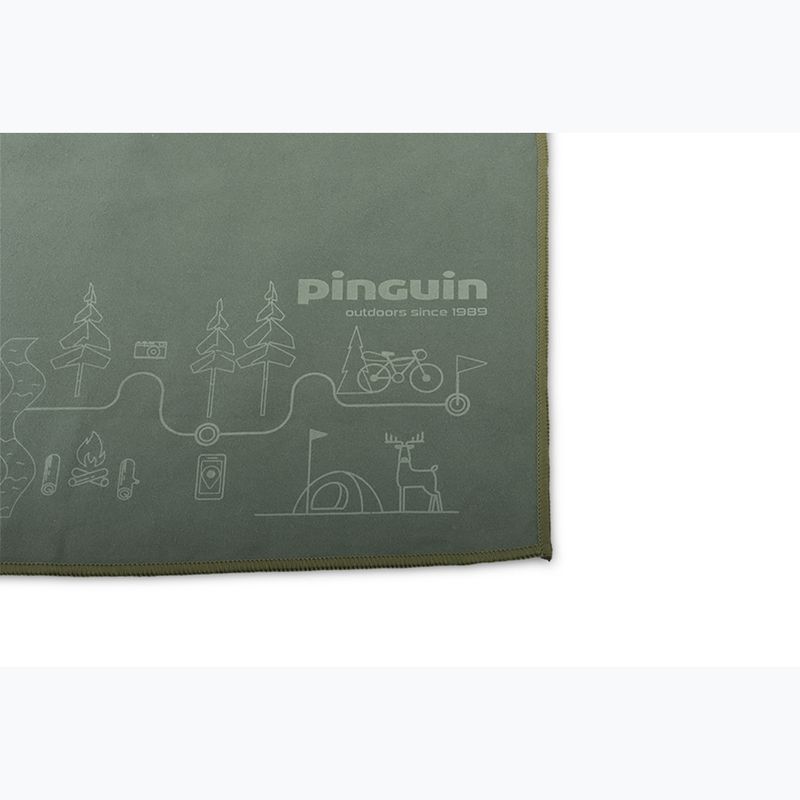 Rýchloschnúci uterák Pinguin Micro Towel Map L grey 2