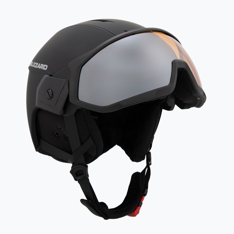 Lyžiarska prilba Blizzard Edge Visor black/mirror smoke 9