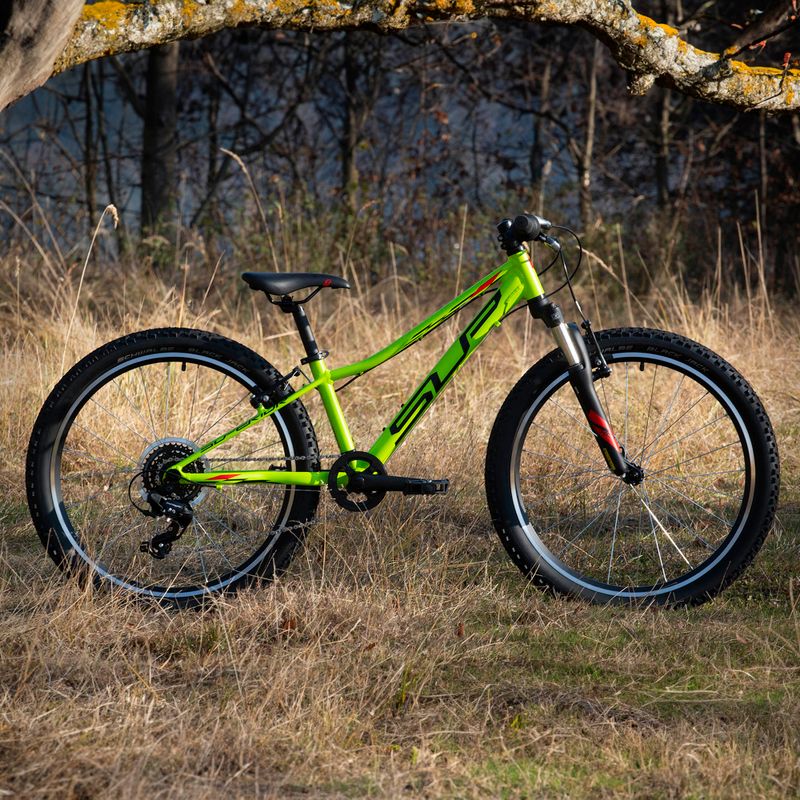 Detský bicykel Superior RACER XC 24 matný limetkový/čierny/červený 2