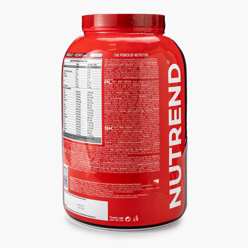 Srvátka Nutrend 100% Protein 2,25kg čokoláda-kokos VS-032-2250-ČKO 2