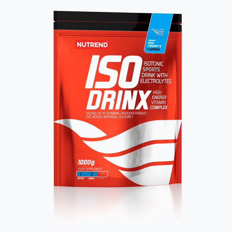 Nutrend izotonický nápoj Isodrinx 1kg modrá malina+kofeín VS-089-1000-MMA
