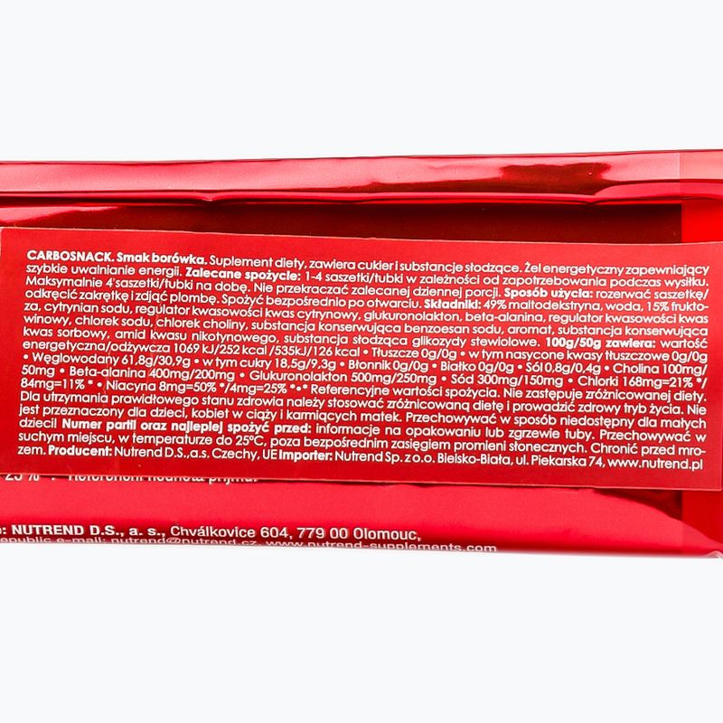 Nutrend Carbosnack energetický gél 50g čučoriedka VG-004-50-BO 2