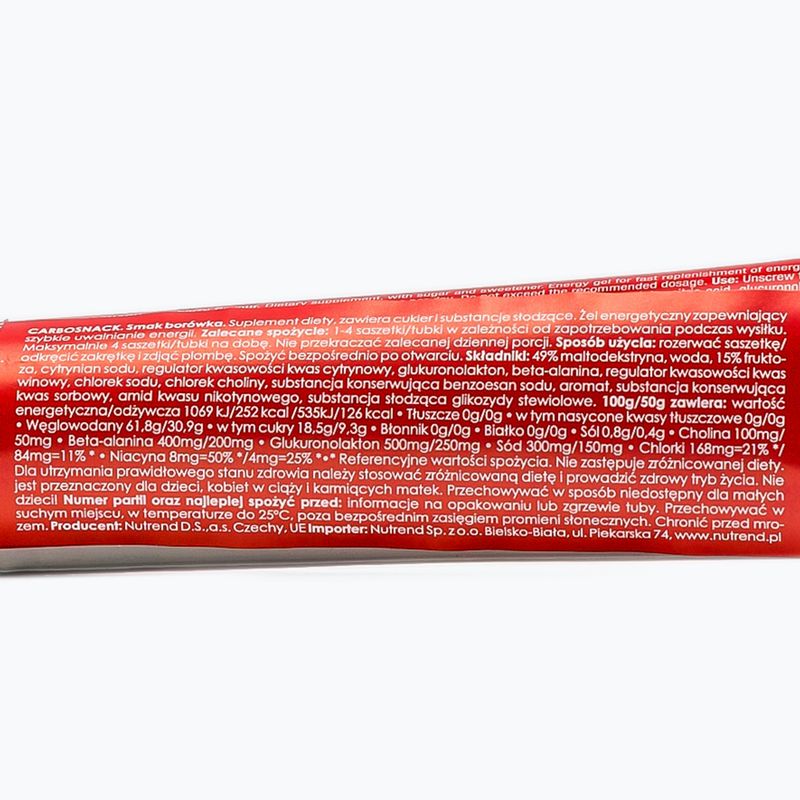 Nutrend Carbosnack energetický gél v tube 50g čučoriedka VG-001-50-BO-de 2