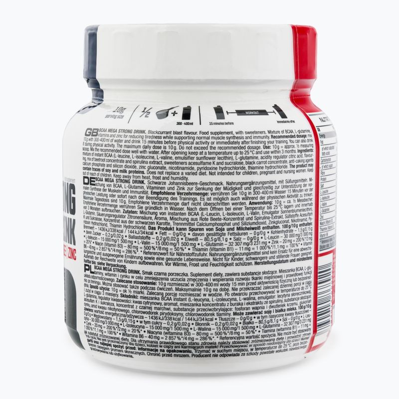 BCAA Mega Strong Nutrend aminokyseliny 400g čierne ríbezle VS-106-400-ČR 2