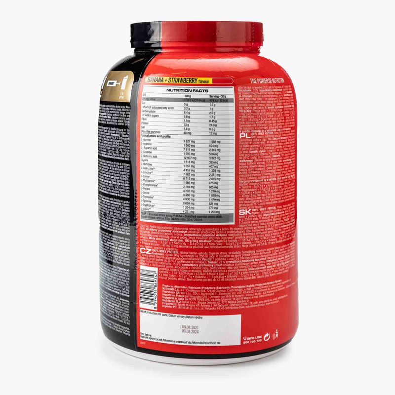 Srvátka Nutrend 100% Protein 2,25kg banán-jahoda VS-032-2250-BAJH 3