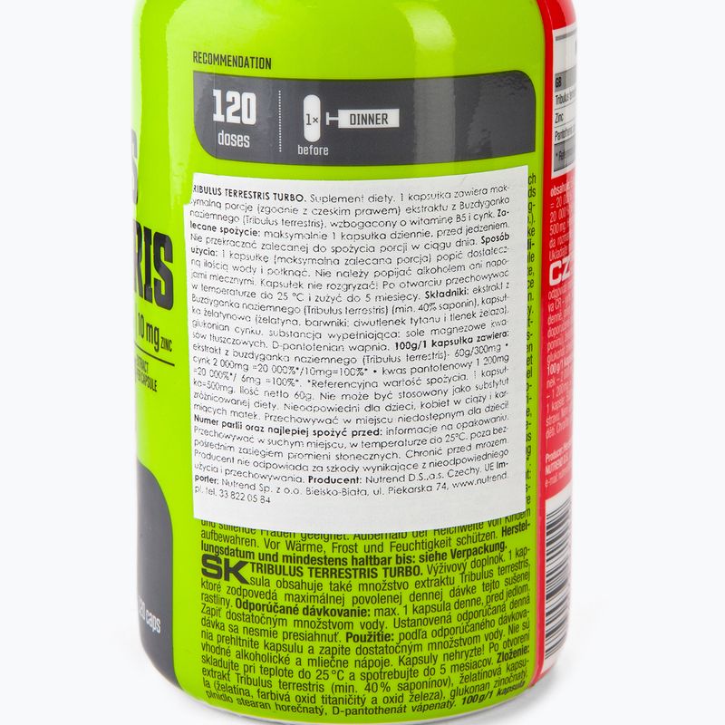 Testosterón booster Nutrend Tribulus Terrestris Turbo 120 kapsúl VR-046-120-xx 2