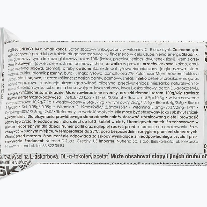 Nutrend Voltage Energy Bar 65g kokos VM-034-65-KO 2