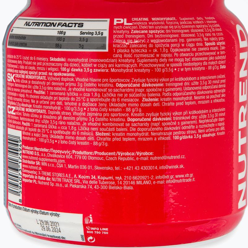 Monohydrát kreatínu Nutrend 300g VS-001-300-XX 2