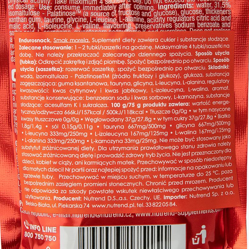Nutrend Endurosnack energetický gél 75g marhuľa VG-005-75-ME 3