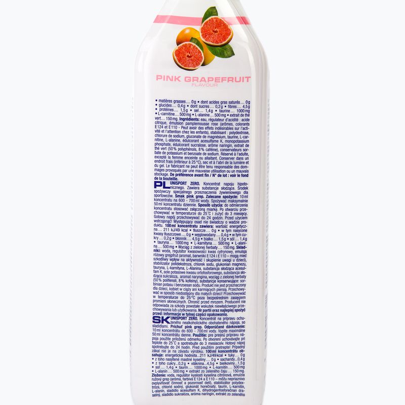 Nutrend izotonický nápoj Unisport Zer0 1l grapefruit VT-072-1000-PG 2