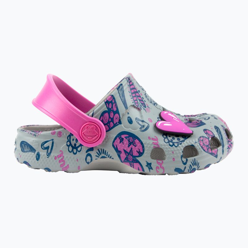 Coqui Little Frog mid.grey/fuchsia love/amulet detské sandále 9