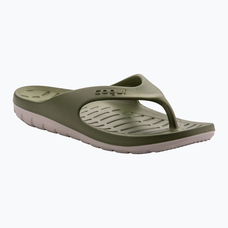 Pánske žabky Coqui Zucco dark army green/stone 7